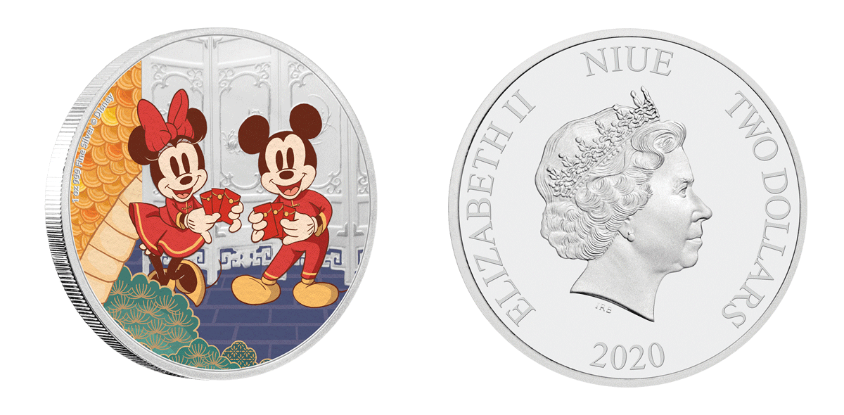 ディズニー：子年「寿」 2ドル銀貨（ニウエ） - MARUのコイン収集記